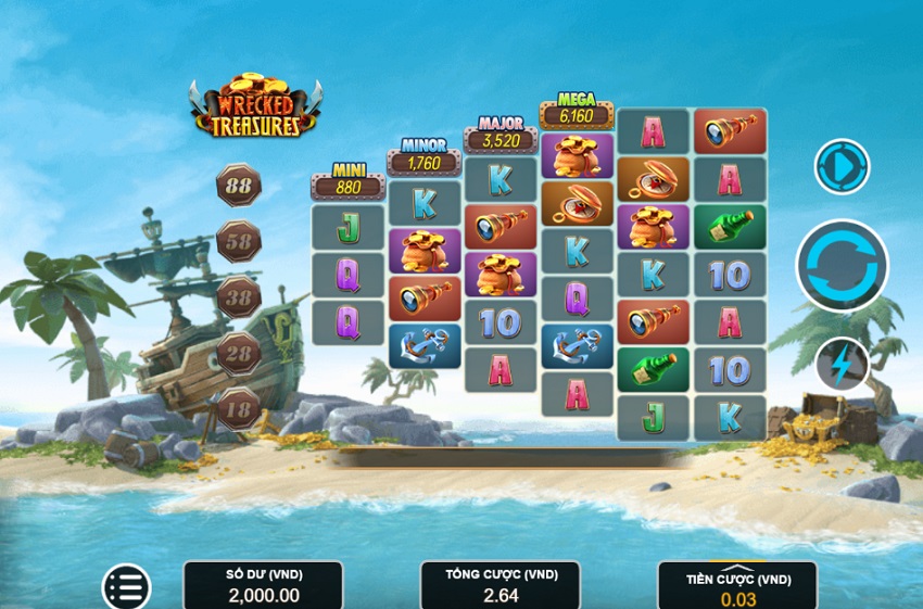 Tinh nang game Wrecked Treasures W88